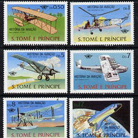 St Thomas & Prince Islands 1979 Aviation History perf set of 6 unmounted mint