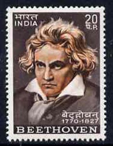 India 1970 Birth Bicentenary of Beethoven unmounted mint, SG 627*