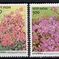 India 1985 Bougainvillea set of 2 unmounted mint, SG 1160-61*