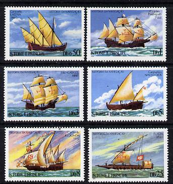 St Thomas & Prince Islands 1979 History of Navigation unmounted mint set of 6, Mi,598-603