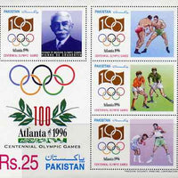 Pakistan 1996 Atlanta Olympic Games m/sheet unmounted mint SG MS 1006