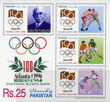 Pakistan 1996 Atlanta Olympic Games m/sheet unmounted mint SG MS 1006