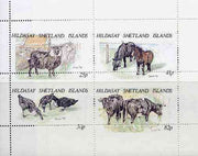 Shetland Islands 1995 Animals set of 4 with perforations dramatically misplaced, a superb variety unmounted mint