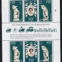 Fiji 1978 Coronation 25th Anniversary sheetlet (QEII & Iguana) unmounted mint, SG 549a