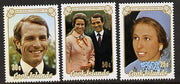 Cook Islands 1973 Royal Wedding perf set of 3 unmounted mint, SG 450-2