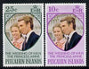 Pitcairn Islands 1973 Royal Wedding set of 2 (SG 131-2) unmounted mint