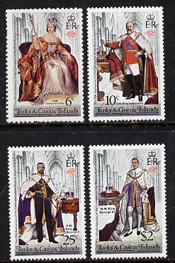 Turks & Caicos Islands 1978 QE2 Coronation 25th Anniversary set of 4 perf 14 from sheets unmounted mint,,SG 494-7