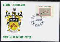 Staffa 1982 Sports Accessories 60p (Snooker) perf single on illustrated cover with first day cancellation