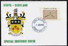 Staffa 1982 Sports Accessories 60p (Snooker) imperf single on illustrated cover with first day cancellation