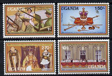Uganda 1979 Coronation 25th Anniversary set of 4 unmounted mint, SG 234-37