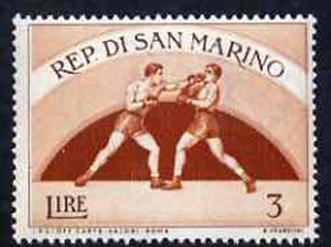San Marino 1954 Boxing 3L from Sport set of 11 unmounted mint, SG 476*