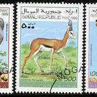 Somalia 1999 African Fauna set of 3 (Camel, Gosgawk & Springbok) fine cto used