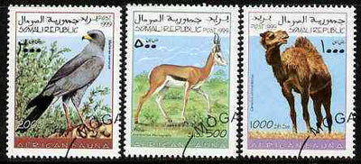 Somalia 1999 African Fauna set of 3 (Camel, Gosgawk & Springbok) fine cto used