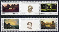 Russia 1991 Anniversaries of Silvestr Shchedrin & Arkhip Kuindzhi (Painters) set of 4 (2 se-tenant strips with labels) SG 6222-25, Mi 6165-68 unmounted mint