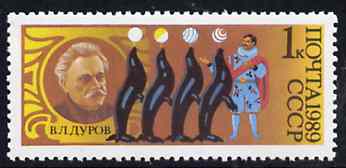 Russia 1989 Performing Seals from Soviet Circus set of 5 unmounted mint, SG 6030, Mi 5984*