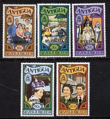 Barbuda 1977 Silver Jubilee set of 5 unmounted mint, SG 323-7