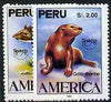Peru 1993 'America' Fauna the unissued perf set of 2 unmounted mint