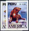 Peru 1993 'America' Fauna the unissued imperf set of 2 (c 6,000 ptas = £25)