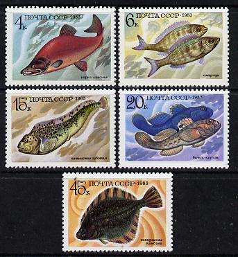 Russia 1983 Fish set of 5 unmounted mint, SG 5347-51, Mi 5294-98