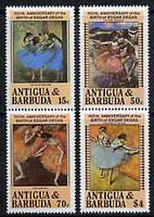 Antigua 1984 Death Anniversary of Edgar Degas (Dancers) set of 4 unmounted mint, SG 883-86*
