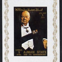 Ajman 1972 (?) Churchil imperf sheetlet (white border) unmounted mint