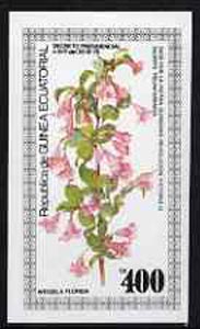 Equatorial Guinea 1979 Flowers (Weigela) 400ek imperf souvenir sheet unmounted mint