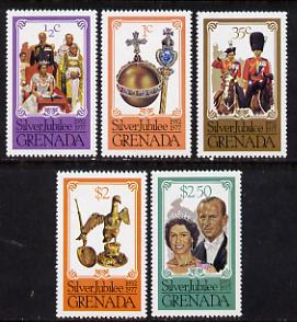 Grenada 1977 Silver Jubilee perf 14 set of 5 from sheets (SG 857-61) unmounted mint