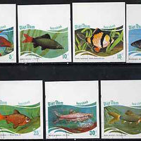 Vietnam 1987 Fishes imperf set of 7 cto used (very scarce with only a limited number issued thus) as SG 1111-17*