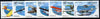 Vietnam 1987 'Hafnia 87' Stamp Exhibition (Flying Boats) imperf set of 7 cto used (very scarce with only a limited number issued thus) as SG 1136-42*