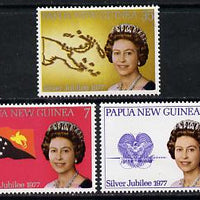 Papua New Guinea 1977 Silver Jubilee set of 3 unmounted mint, SG 330-32
