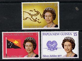 Papua New Guinea 1977 Silver Jubilee set of 3 unmounted mint, SG 330-32