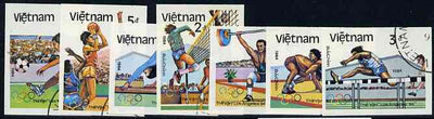 Vietnam 1992 Olympic Games (1984) imperf set of 7 cto used (very scarce with only a limited number issued thus) as SG 1640-46*