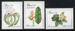 Brazil 1989 Endangered Plants set of 3, SG 2355-57 unmounted mint*
