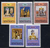 Barbuda 1978 Coronation 25th Anniversary perf 14 set of 5 from sheets (SG 415-19) unmounted mint