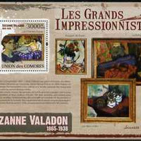 Comoro Islands 2009 Impressionists - Suzanne Valadon perf s/sheet unmounted mint
