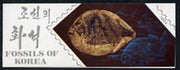 Booklet - North Korea 1994 Fossils of Korea 2.8 won booklet containing pane of 7 x 40 jons (Onsong Fish)