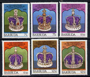 Barbuda 1978 Coronation 25th Anniversary 1st issue (Crowns) set of 6 unmounted mint, SG 408-13