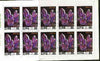 North Korea 1995 Minerals 2.0 wons booklet containing pane of 10 x 20 jons (Amethyst in Cave)