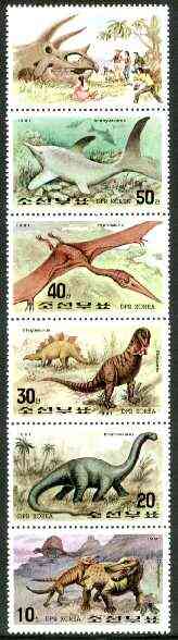 North Korea 1991 Dinosaurs complete perf set of 5 unmounted mint, SG N3063-67