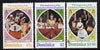 Dominica 1978 Coronation 25th Anniversary perf 12 set of 3 from sheetlets unmounted mint, SG 612-4