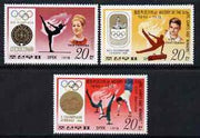 North Korea 1978 Gymnastics the 3 x 20ch values from the History of Olympics set of 15 unmounted mint (SG N 1753, 1761 & 1766)