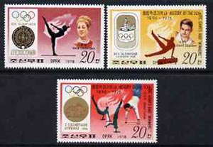 North Korea 1978 Gymnastics the 3 x 20ch values from the History of Olympics set of 15 unmounted mint (SG N 1753, 1761 & 1766)