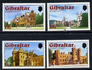 Gibraltar 1978 Coronation 25th Anniversary set of 4 (SG 400-3) unmounted mint