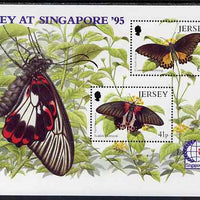 Jersey 1995 Butterflies perf m/sheet with Singapore 95 International Stamp Exhibition logo unmounted mint, SG MS722