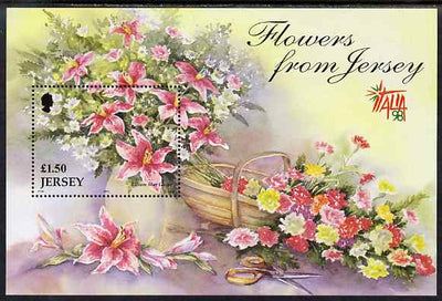 Jersey 1998 Flowers perf m/sheet (with Italia 98 logo) unmounted mint, SG MS880