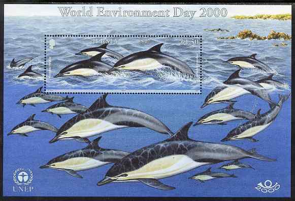 Jersey 2000 World Environment Day - Marine Mammals perf m/sheet unmounted mint, SG MS953