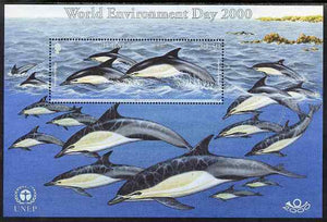 Jersey 2000 World Environment Day - Marine Mammals perf m/sheet unmounted mint, SG MS953