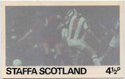 Staffa - Football Original composite artwork for 4.5p value comprising coloured photograph mounted on board 6€" x 4", inscription & value on tracing paper overlay