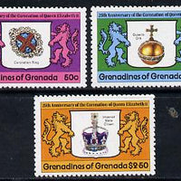 Grenada - Grenadines 1978 Coronation 25th Anniversary perf 12 set of 3 from sheetlets unmounted mint SG 272-4