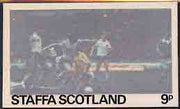 Staffa - Football Original composite artwork for 9p value comprising coloured photograph mounted on board 6€" x 4", inscription & value on tracing paper overlay